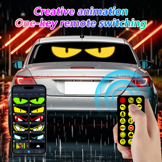 LED Windshield Display Digital Advertising Sign Programmable Flexible Led Matrix Panel Scrolling Message Board Led Eyes for Cars