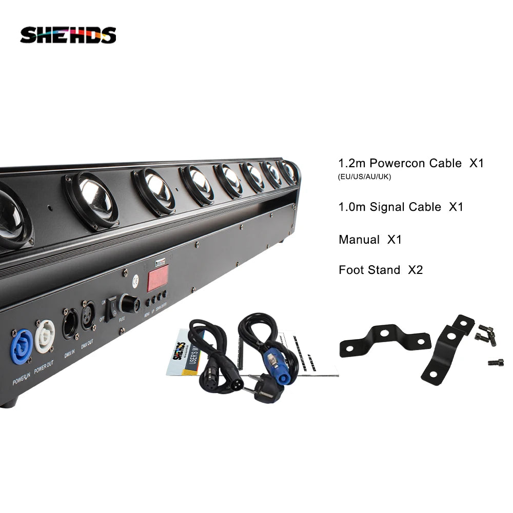 8x12W RGBW 4 in 1 Eight Eyes Beam LED Moving Head Bar DMX Professional Stage Lights