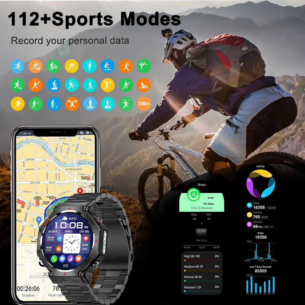 SENBONO KC91 Smartwatch with GPS, Compass, Heart Rate Monitor, Fitness Tracker, and 3ATM Waterproofing - Smart Watch for Men