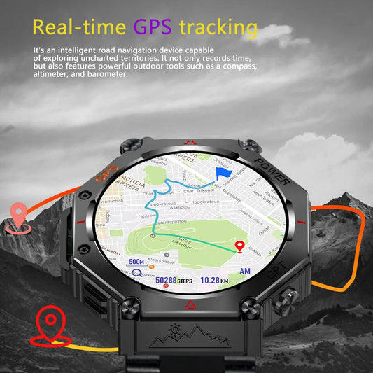 SENBONO KC91 Smartwatch with GPS, Compass, Heart Rate Monitor, Fitness Tracker, and 3ATM Waterproofing - Smart Watch for Men