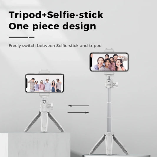 Ulanzi MT-08 Mini Tripod White Color Foldable Tripod Monopod Mount 1/4'' Tripod Universal for DSLR Android iPhone Smartphone