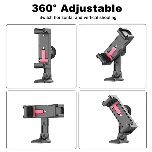 Ulanzi ST-27 Metal Phone Holder Clamp With Cold Shoe Arca Rotatable Tripod Mount Clip for TikTok Vlog Photography