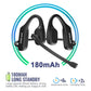 Bluetooth 5.3 Open Ear Wireless Headset With Dual Noise Cancelling Mic Bone Conduction Headphones for Trucker Driver Office Calls