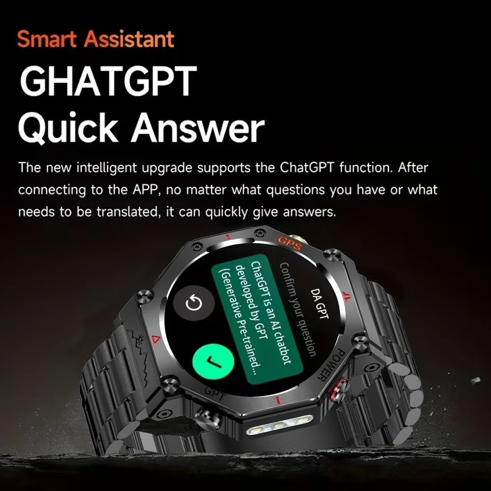 SENBONO KC91 Smartwatch with GPS, Compass, Heart Rate Monitor, Fitness Tracker, and 3ATM Waterproofing - Smart Watch for Men