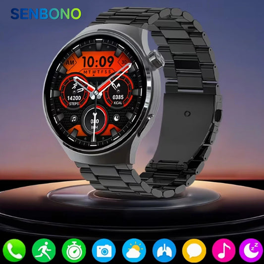 SENBONO V19 Men's Smartwatch 1.39-inch HD Screen BT Calling IP68 Heart Rate Monitoring Unisex Fitness Tracker Sports Smartwatch