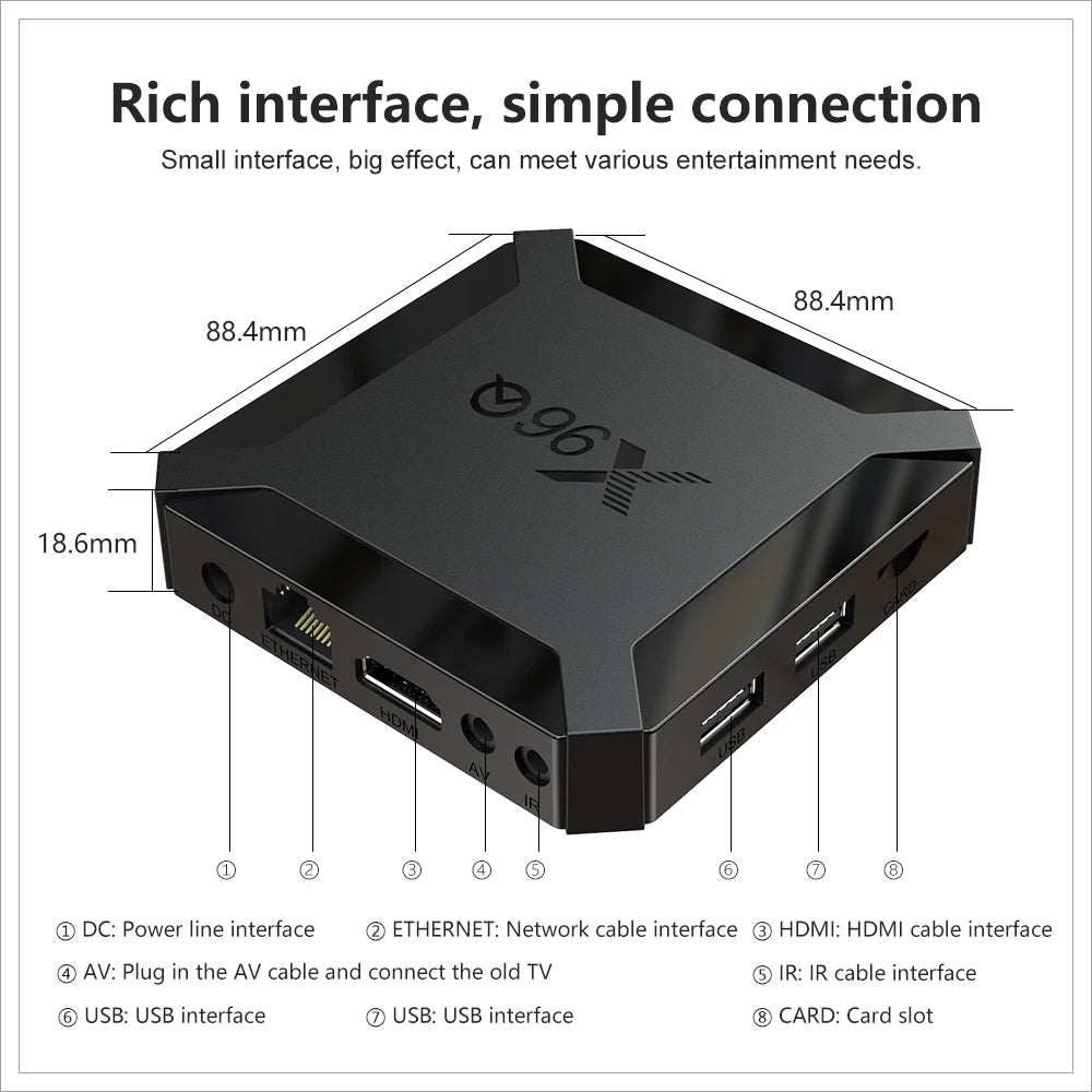 Hot X96Q Android 10.0 Fast Smart TV BOX 2GB 16GB Allwinner H313 Quad Core 4K Set top box Media Player fast shipping