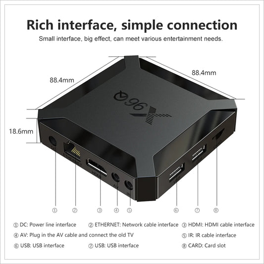 Hot X96Q Android 10.0 Fast Smart TV BOX 2GB 16GB Allwinner H313 Quad Core 4K Set top box Media Player fast shipping