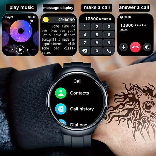 SENBONO V19 Business Men Smart Watch Answer Call  Heart Rate Water Proof Sports Fitness Smartwatch Men for Android IOS