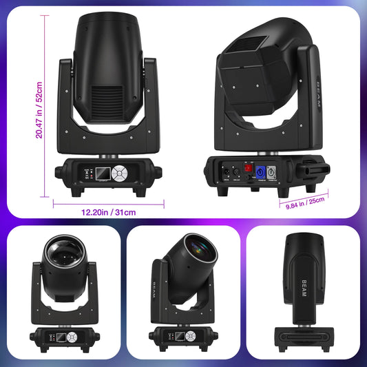 MINGJIE 450W Moving Head Lights RGBW DMX512 Stage Lights With 14 Gobos 13 Colors 16 Channels for DJ Disco Wedding Party