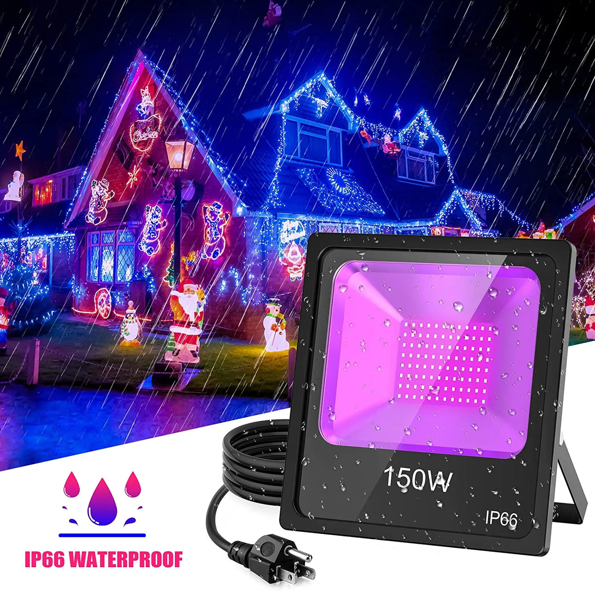 LED BLACK LIGHT Us Stock 150w 100w Led Flashing Stage Lights for Backyard Weeding Dj Nightclub House Disco Bar Party