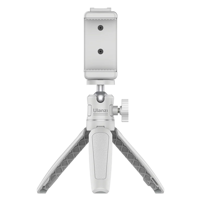 Ulanzi MT-08 SLR Camera Smartphone Vlog Tripod Mini Portable Tripod with Cold Shoe Phone Mount for iPhone Android