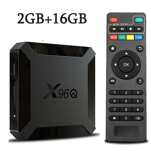 Hot X96Q Android 10.0 Fast Smart TV BOX 2GB 16GB Allwinner H313 Quad Core 4K Set top box Media Player fast shipping
