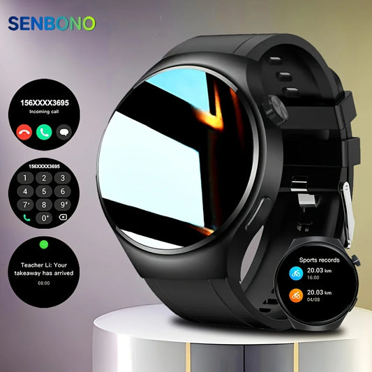 SENBONO V19 Business Men Smart Watch Answer Call  Heart Rate Water Proof Sports Fitness Smartwatch Men for Android IOS