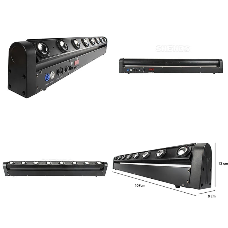 8x12W RGBW 4 in 1 Eight Eyes Beam LED Moving Head Bar DMX Professional Stage Lights