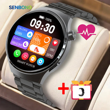 SENBONO V19 Men's Smartwatch 1.39-inch HD Screen BT Calling IP68 Heart Rate Monitoring Unisex Fitness Tracker Sports Smartwatch