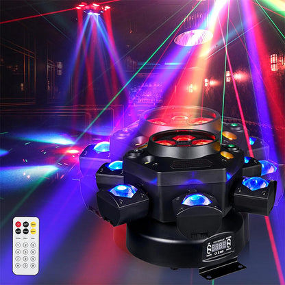 Moving Head DJ Lights 150W RGBW LED 6 Arms Party Light 4 in 1 Bee Eyes Effect Light for Party Disco Fast Shipping