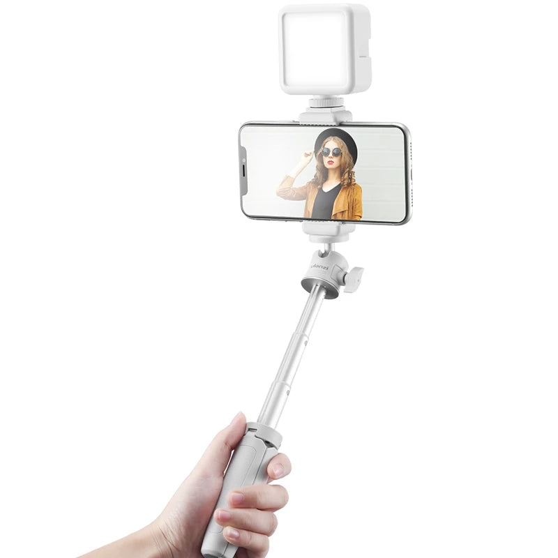 Ulanzi MT-08 SLR Camera Smartphone Vlog Tripod Mini Portable Tripod with Cold Shoe Phone Mount for iPhone Android