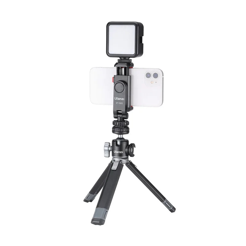 Ulanzi ST-06S Phone Holder Mount Clamp Clip Horizontal and Vertical Shooting for Smartphone Cold Shoe Mount Video Light Mic