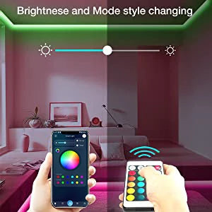 50ft 15M 5050 RGB Flexible Smart LED Strip Light 12V Christmas Festival Holiday Interior House Decoration APP Light Strings