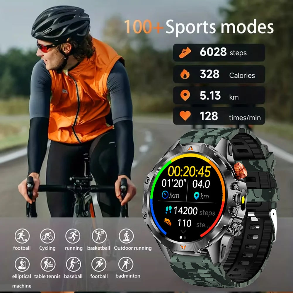 SENBONO V75 Smartwatch with Compass 1000mAh Large Battery Heart Rate Sleep Monitoring IP68 Waterproof Outdoor Smartwatch for Men
