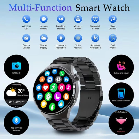 SENBONO V19 Men's Smartwatch 1.39-inch HD Screen BT Calling IP68 Heart Rate Monitoring Unisex Fitness Tracker Sports Smartwatch