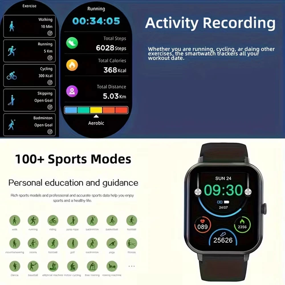 SENBONO ZL54CJ Women's Smartwatch BT Call IP68 Waterproof Women's Health Management Sports Fitness Log Outdoor Smartwatch