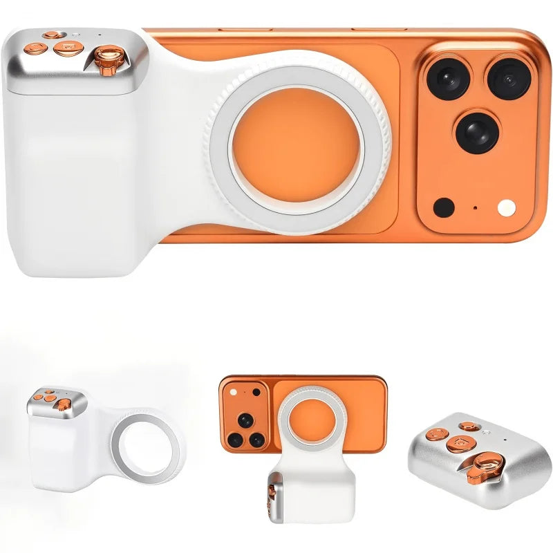 Magnetic Smartphone Camera Grip Wireless Shutter Universal Photo Stand Selfie Handle for iPhone Android Vlog