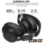 Bluetooth Headphones Over Ear Wireless Headset BT5.3 Foldable Portable Hi-Res Audio Fashion Aesthetic Deep Bass Stereo 24H Battery Fast Charge Dual Mode With Mic Noise Isolation For Students Content Creators Remote Work Trave