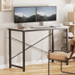 JHK Computer Office Desk Writing Study Office Gaming Table Modern Simple Style Compact Metal Frame Wood Tabletop Easy Assembly