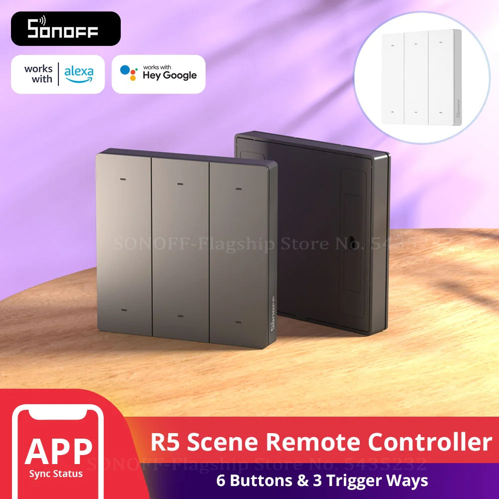 SONOFF R5 Scene Controller 6 Channel SwitchMan Wireless Remote Controller Smart Home Appliance Use For M5 eWeLink-Remote Gateway