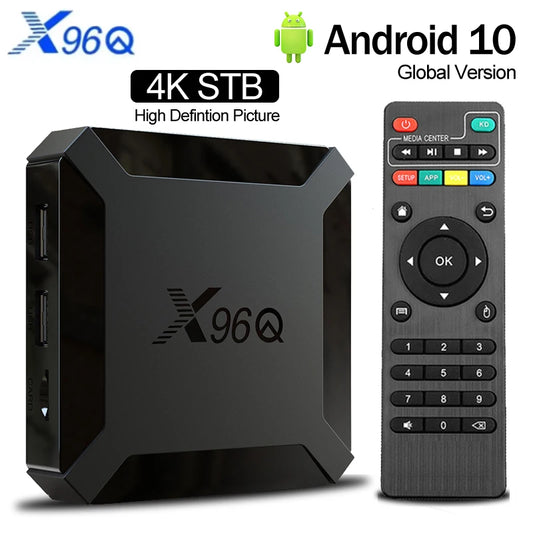 X96Q TV Box 2GB 16GB Allwinner H313 Quad Core Android 10.0 2.4G Wifi 4K HD Set Top Box Smart Media Player