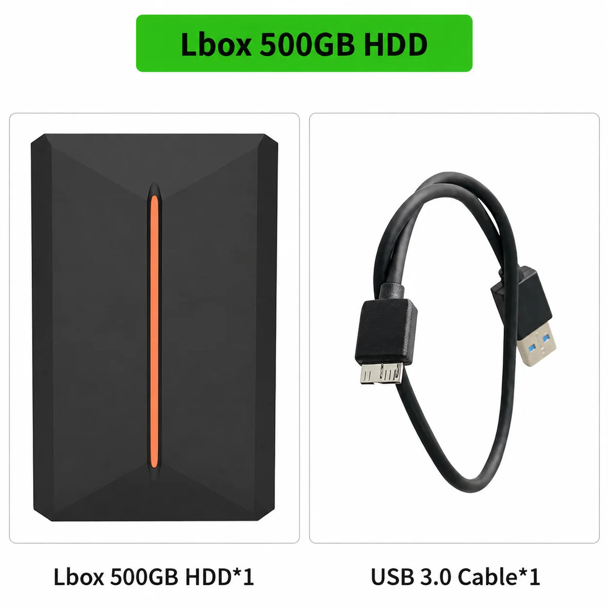 Launchbox 500GB Gaming HDD with 3760+Games&Emulators Video Game Console for PS4/Switch/PS3/PS2/PS1/Wii/Wiiu/Nes/Gamcube Plug&Play Launchbox OS for Win PC/Laptop