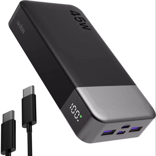 45W 20000mAh Portable Charger, Power Bank Fast Charging, Battery Pack with C to C Cable, Battery Bank with Digital Display for Phone Android Laptop