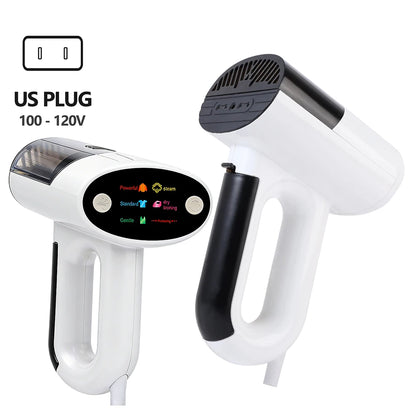 2 in 1 Handheld Garment Steamer 1000W Vacuum Adsorption Design Steam Dry Dual Use Clothes Iron Efficiently Remove Stubborn Wrinkles Portable Fabric Ironing Machine