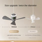 Large Size Remote Control Ceiling Fan 16 Inch USB Wireless Cooling Fan 12000mAh Portable LED Night Light Camping Fan Plus Size Ceiling Fan