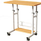 Adjustable Height Standing Desk Portable Rolling Laptop Table with Wheels Height 27.16"-35.43inch Mobile Computer Desk for Home Office Workstation Ergonomic Work Table