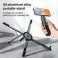 Multifunctional Aluminum Alloy Magnetic Laptop Stand Holder Mobile Phone Tablet Stand Portable Notebook Holder Mini Handheld Phone Tablet Holder Desktop Bracket  for Macbook iPhone Ipad MagSafe Live Vlog Office