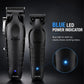 Kemei Black Haircut Three-Piece Set KM-2296 2299 1102 with Charging Base Electric Hair Clipper, Engraving Trimmer, Whitening Shaver, USB Rechargeable Professional Salon Full Haircut Tool Kit
