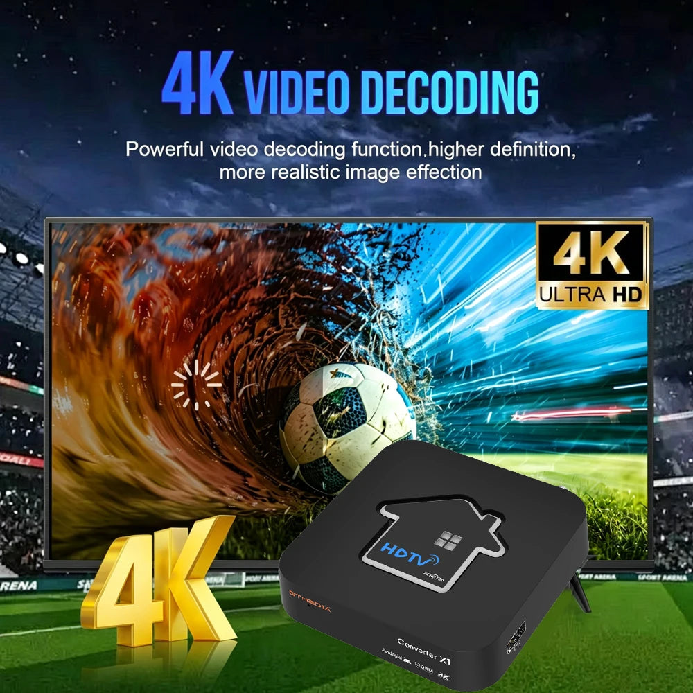 GTMEDIA TV BOX ATSC3.0 2.4G&5G WiFi Original Quad Core Smart Media Player 4K HDR Set Top Box Dolby Audio BT 5.0 for US