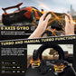 Wireless gaming controller with an interactive screen, compatible with PC, PS4, Switch, Android, and iOS devices. Features 4 programmable buttons, rapid-fire functionality, a 6-axis gyroscope, dual vibration feedback, and RGB