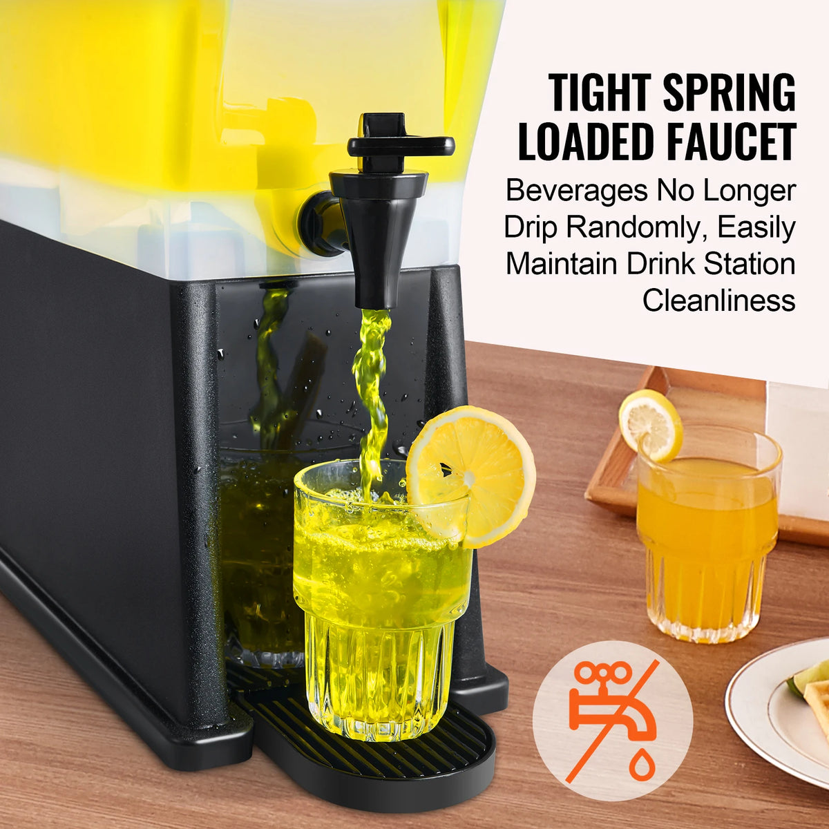 SucceBuy Beverage Dispenser 3 Gallon Drink Dispenser for Parties Plastic Juice Dispenser w/ Stand Spigot Lid Iced Tea Dispenser