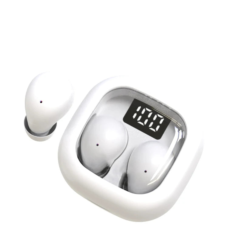 SK Small Headphones Wireless Bluetooth Headset Sport Sleeping Invisible Comfortable To Wear Bass Earbuds Earphone For All Phones