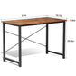 JHK Computer Office Desk Writing Study Office Gaming Table Modern Simple Style Compact Metal Frame Wood Tabletop Easy Assembly