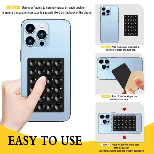 1Pc Silicone Suction Cup Phone Case Mount, Non-Slip Sticky Phone Holder, Hands-Free Stand for Selfies, Videos & Smartphone Accessories
