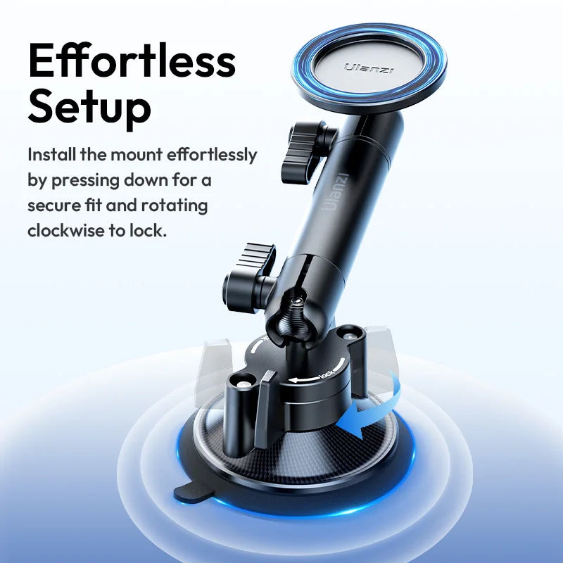 Ulanzi ZJ06 Phone Suction Cup Mount Phone Holder 360° Ballhead For MagSafe Smartphone Video Vlog Livestreaming Photography