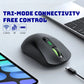 T-WOLF Tri Mode Gaming Mouse Wireless RGB Backlit 12800 DPI 2.4G Bluetooth Type-C Rechargeable Red Ergonomic 1000Hz