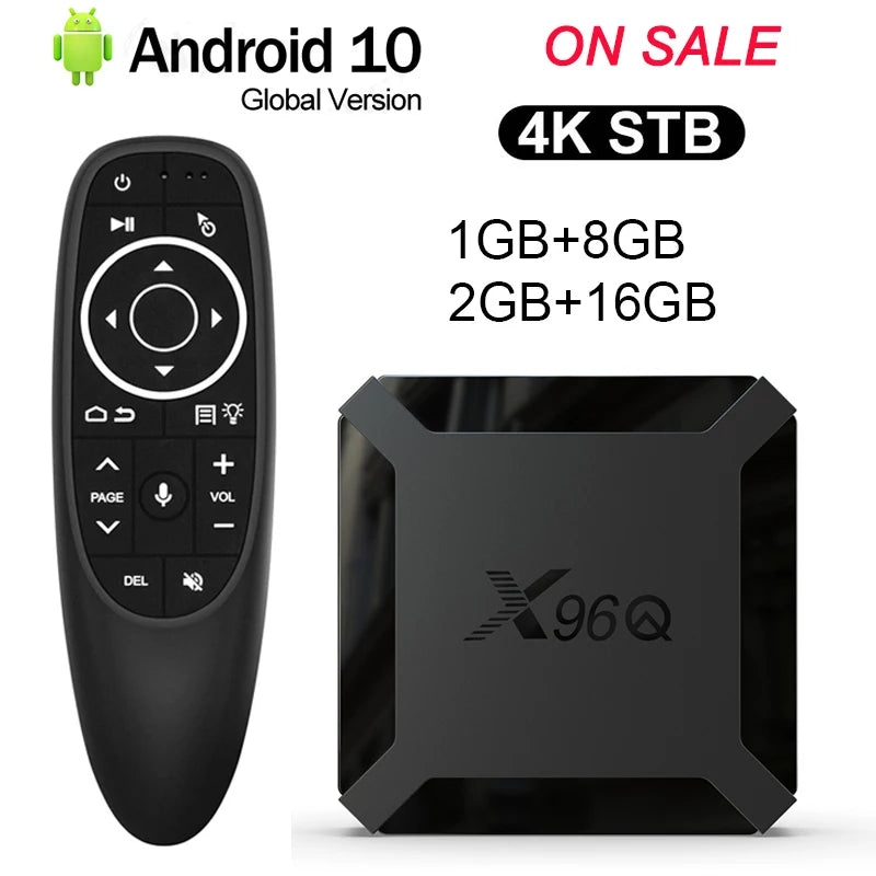 Fast Shipping X96Q Android 10.0 Smart TV BOX 2GB 16GB Allwinner H313 Quad Core 2.4G WIFI 4K Set Top Box 1GB 8GB