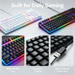 Wired USB Backlit Keyboard and Mouse Combo, Ergonomic Mechanical Feeling Gaming Keyboard & Mouse Kit, Plug Play Computer Accessories for PC Desktop Laptop Home Office Gaming