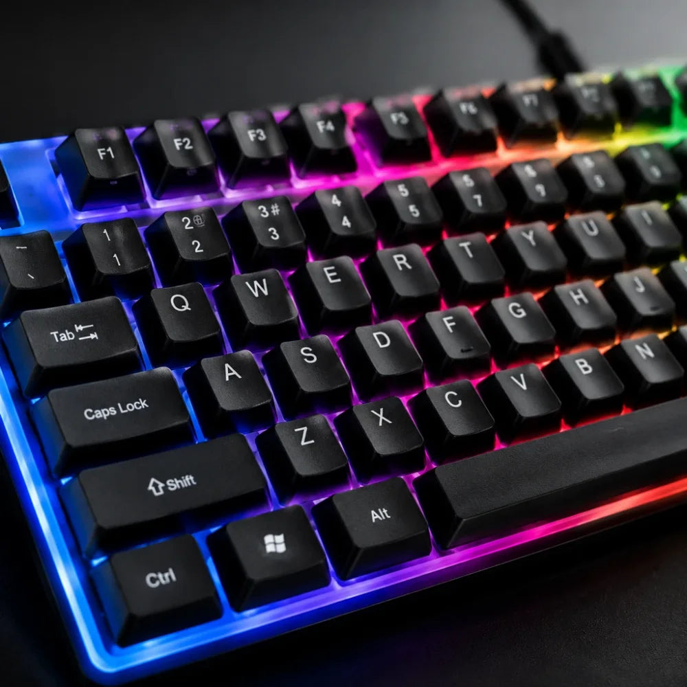 Wired USB Backlit Keyboard and Mouse Combo, Ergonomic Mechanical Feeling Gaming Keyboard & Mouse Kit, Plug Play Computer Accessories for PC Desktop Laptop Home Office Gaming