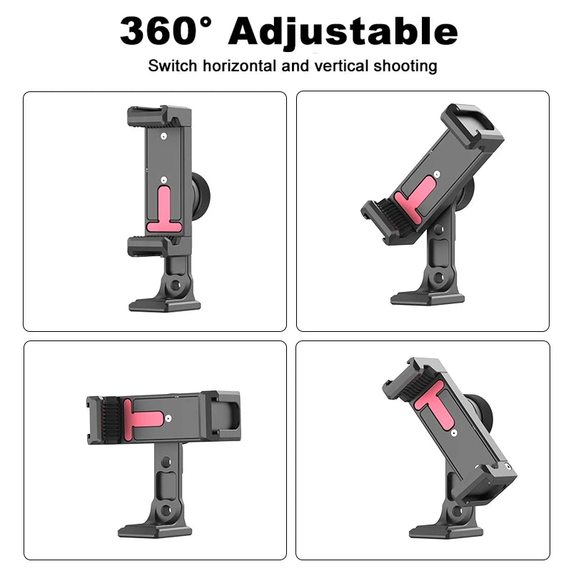 Ulanzi ST-27 Metal Phone Holder Clamp With Cold Shoe Arca Rotatable Tripod Mount Clip for TikTok Vlog Photography